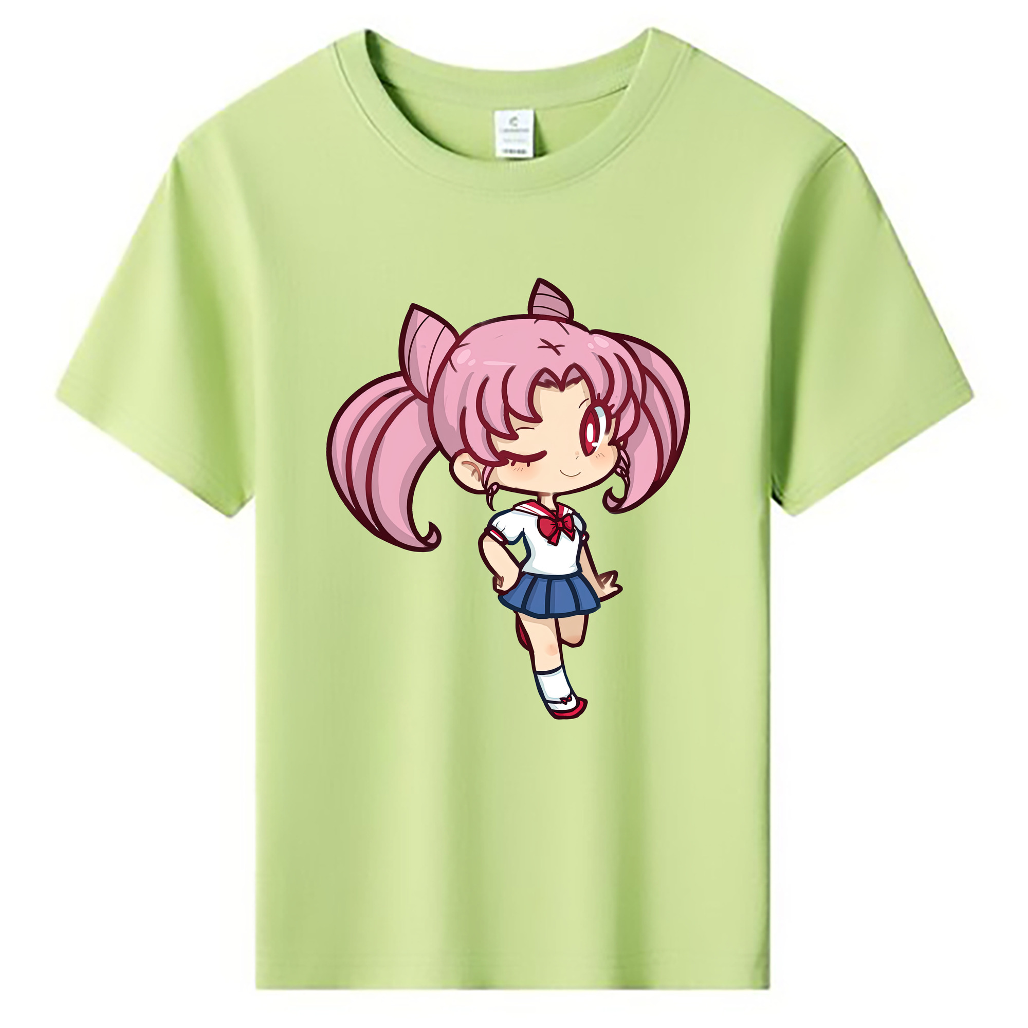 （画像用） 美少女戦士セーラームーン ちびうさ Sailor Moon Chibiusa Tsukino Usagi Small Lady Serenity 綿100％キッズTシャツ（フロントプリント）